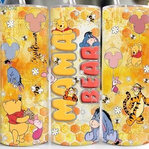 Mama Bear Tumbler with Cartoon Characters